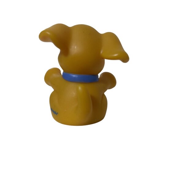 Fisher Price Little People Brown Puppy Dog Blue Collar Pet - Picture 3 of 5